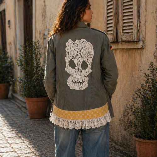 Giacca Upcycled - Lace Skull