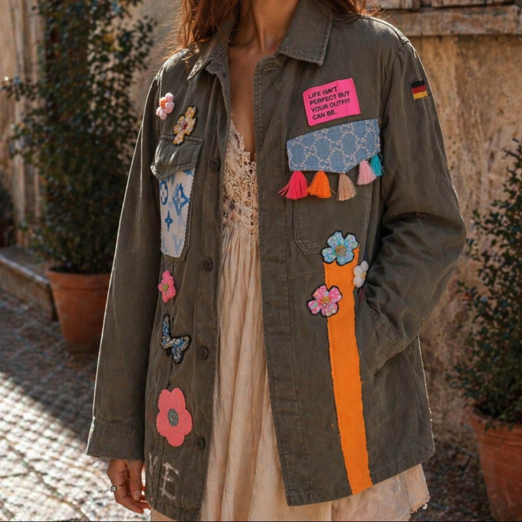 Giacca Upcycled - Flower Bear